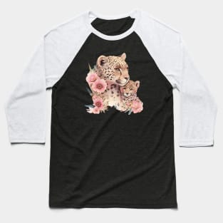 Leopard with baby Baseball T-Shirt